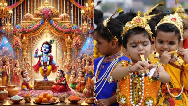 களைகட்டிய கிருஷ்ண ஜெயந்தி கொண்டாட்டம்.. உலா வரும் குழந்தை கிருஷ்ணர்கள்! பூஜைக்கு உகந்த நேரம் எது?