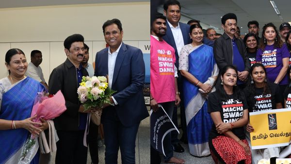 ஏர்போர்ட்டில் டான்ஸ்.. முதல்வர் ஸ்டாலினுக்கு ‘சர்ப்ரைஸ்’ வரவேற்பு கொடுத்த அமெரிக்க வாழ் தமிழர்கள்!