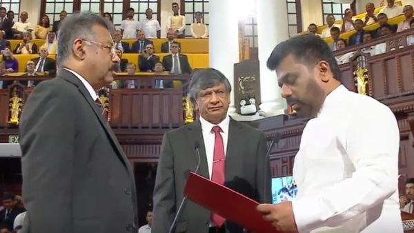 இலங்கை தேர்தலில் வெற்றி.. அதிபராக பதவியேற்றார் அனுரா குமார திசநாயகே!