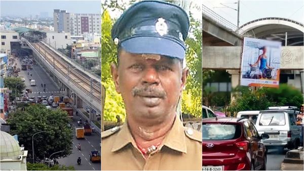 சென்னை மீனம்பாக்கம் மேம்பாலத்தில் வாகன சோதனை.. நடுரோட்டில் சுருண்டு விழுந்த ஏட்டு.. பெரும் சோகம்