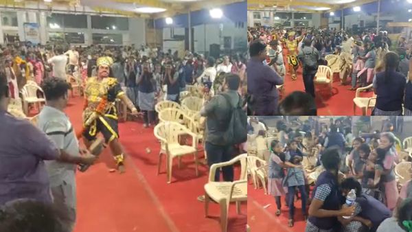 புத்தக திருவிழாவில் சாமி பாட்டு கேட்டதும்.. ஆவேசமாக மாணவிகள் சாமியாட்டம்.. பெற்றோர் வாக்குவாதம்