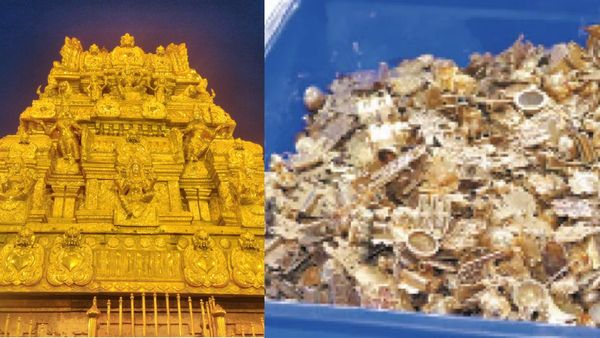 திருச்சி சமயபுரம் மாரியம்மன் கோயிலில் மின்னிய 300 கிலோ தங்கம்.. பக்கத்திலேயே துப்பாக்கியுடன் போலீஸ்