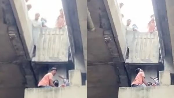 மோதிய கார்.. நொய்டா மேம்பாலத்தில் இருந்து விழுந்த பெண்.. மரண விழும்பில் தப்பிய அதிசயம்