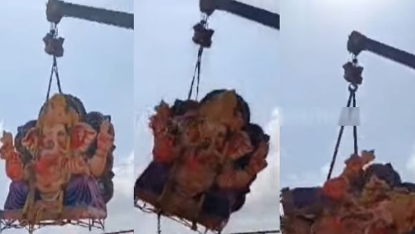 கிரேனில் தூக்கிய போது சரிந்து விழுந்த விநாயகர் சிலை! சென்னையில் திடீர் பரபரப்பு.. என்ன நடந்தது?