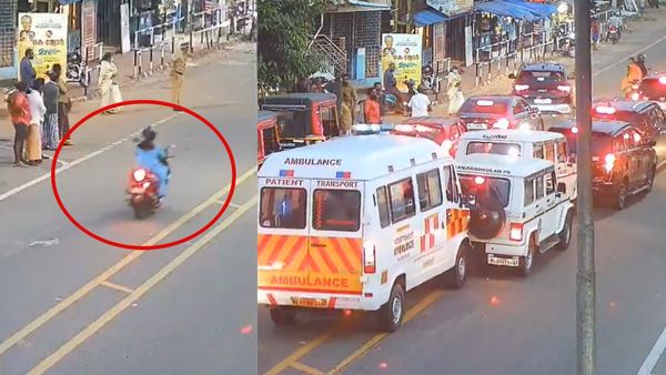 ஸ்கூட்டி ஓட்டும் பெண்களிடம் தப்பவே முடியாதா? கேரளா முதல்வர் பினராயி விஜயனுக்கு நேர்ந்ததை பாருங்க