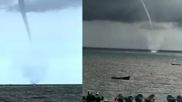 வானில் நடந்த அதிசயம்.. கடல்நீரை உறிஞ்சி குடித்ததா மேகம்? மிரண்டுபோன மக்கள்.. என்ன காரணம்?