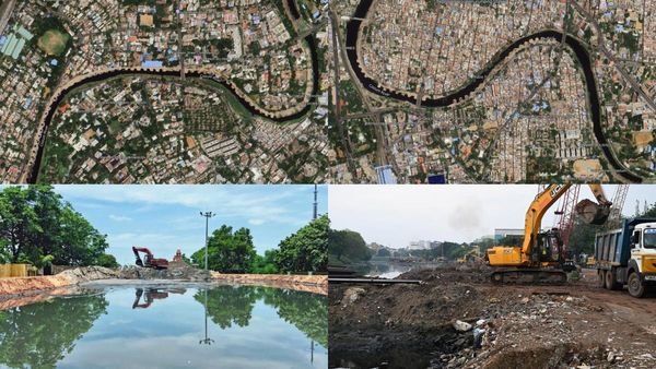கூவம் நதியில் எழும்.. ராட்சச தூண்கள்.. இப்படியே போனால் கூவமே இருக்காது போலயே! இந்த போட்டோவை பாருங்க 