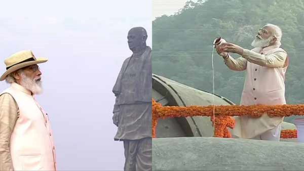 உலகிலேயே உயரமான படேல் சிலைக்கு பிரதமர் மரியாதை.. இந்தியாவின் இரும்பு மனிதர் படேலின் பிறந்தநாள் இன்று