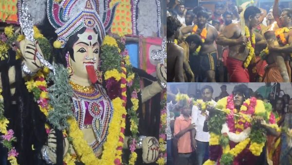 இனி ஆட்டம் பாட்டம் கொண்டாட்டம் தான்! குலசையில் கோலாகலமாக தொடங்கிய தசரா திருவிழா! குவிந்த பக்தர்கள்..!