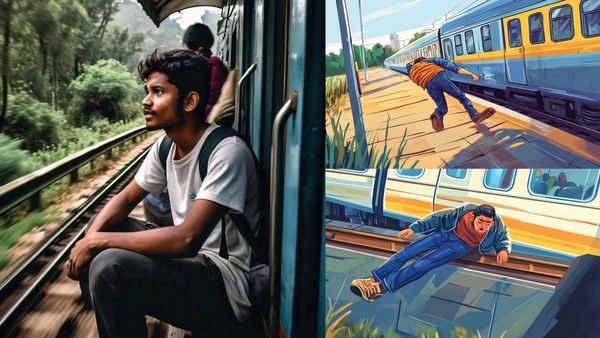 வைகை ரயிலில் படிக்கட்டில் பயணித்த இளைஞர்.. சைதாப்பேட்டை ஸ்டேஷனில் நடந்த சோகம்.. பதைபதைக்கும் வீடியோ