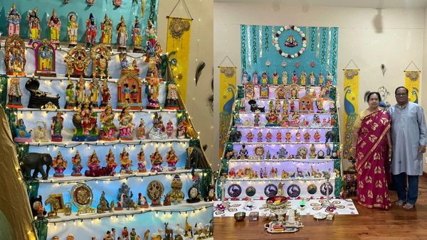 அமெரிக்காவில் நவராத்திரி கொலு! தத்ரூபமாக வைக்கப்பட்ட தசாவதாரம்! ஓங்கி ஒலித்த மகிஷாசுரமர்த்தினி