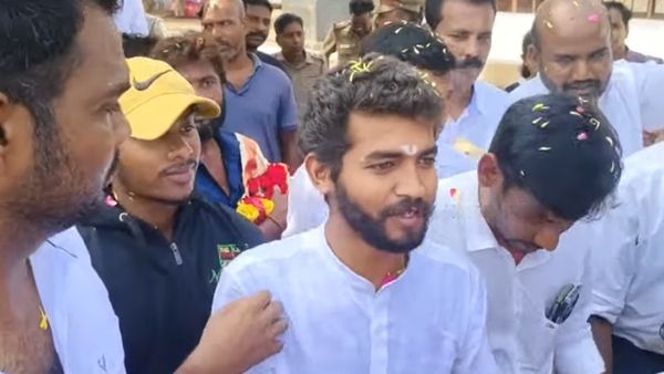 வாயால் வாங்கி கட்டி கொண்ட மகாவிஷ்ணு விடுதலை! காலில் விழுந்த சிஷ்யைகள்.. கண்ணை மூடி ஆசி! ஒரே வார்த்தை