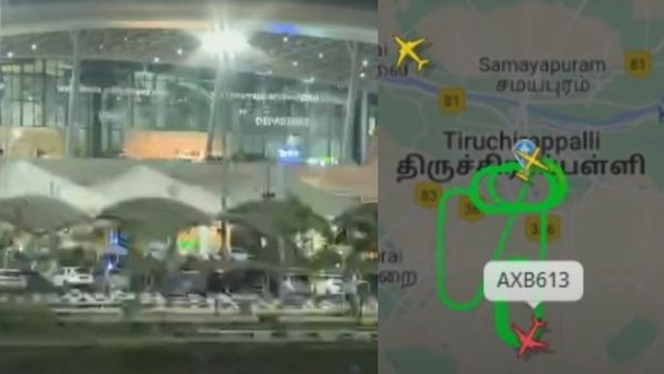 உள்ளே செல்லாத சக்கரம்..நடுவானில் வட்டமடித்த விமானம்! திருச்சியில் சேஃப் லேண்டிங்.. நடந்தது என்ன?