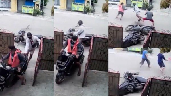 பைக் திருட வந்த இடத்திலேயே  பைக்கை தொலைச்சிட்டு போறதுதான் கர்மா.. பார்த்தால் சிரிப்பு உறுதி 
