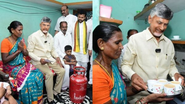  தீபாவளி பரிசு! இலவச கேஸ் சிலிண்டர்..பயனாளி வீட்டுக்கே சென்று “டீ” போட்டு குடித்த சந்திரபாபு நாயுடு!
