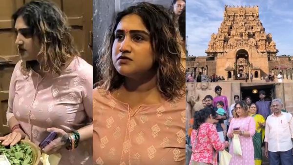 அப்பா சொன்னாங்க.. நாங்க ராஜராஜசோழன் பரம்பரை.. தஞ்சை பெரியக்கோவிலில் பூரித்தபடி கூறிய வனிதா