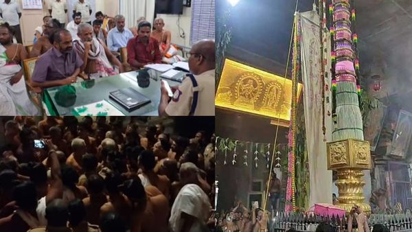 கொடிமர பிரச்சனை.. சிதம்பரம் நடராஜர் கோவில் தீட்சிதர்கள் - அதிகாரிகள் வாக்குவாதம்! போலீஸ் தலையீடு