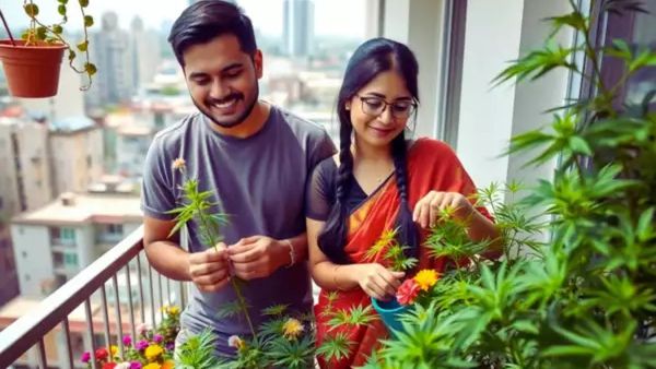 கஞ்சா செடி வளர்த்த பெங்களூர் கபிள்ஸ்.. ரீல்ஸ் போட்டு போலீஸில் சிக்கிய தரமான சம்பவம்