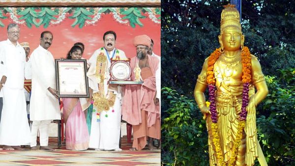 தஞ்சை பெரிய கோயிலுக்கு வெளியே இருக்கும் ராஜராஜ சோழன் சிலை.. உள்ளே வைப்பதை எது தடுக்கிறது! வைரமுத்து