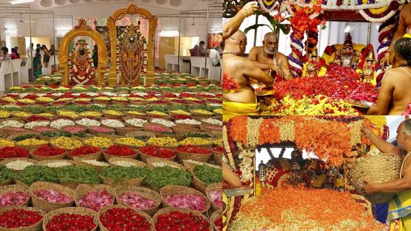திருப்பதியில் முல்லை, மல்லி, கனகாம்பரம்.. ஏழு டன் மலர்களால் ஏழுமலையானுக்கு புஷ்ப யாகம்
