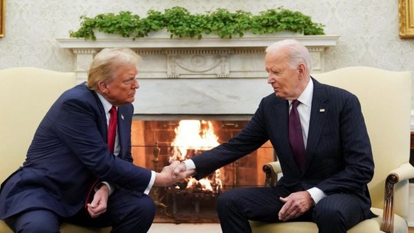 “வெல்கம் பேக்”.. 4 ஆண்டுகளுக்கு பிறகு வெள்ளை மாளிகைக்கு சென்ற டிரம்ப்.. வரவேற்ற ஜோ பைடன்! ஆலோசனை!
