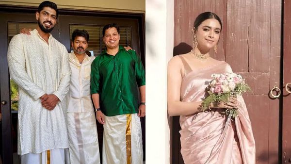 கீர்த்தி சுரேஷ் கல்யாணத்தில் விஜய்.. வேஷ்டி சட்டையில் கலக்கல்! லீக்கான போட்டோஸ்