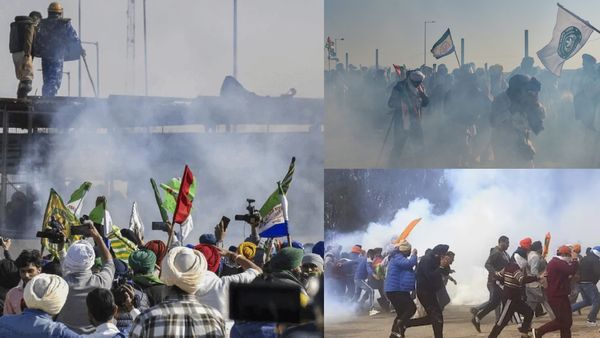 ஹரியானா எல்லையில் விவசாயிகள் மீது கண்ணீர் புகை குண்டு வீச்சு- டெல்லி சலோ போராட்டம் நிறுத்தம்!