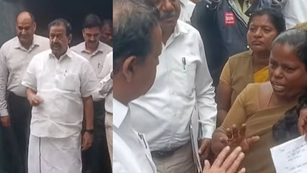 சம்பளத்தை உயர்த்தி தாங்க.. அமைச்சர் பொன்முடி காலில் விழுந்து கெஞ்சிய பெண் ஊழியர்