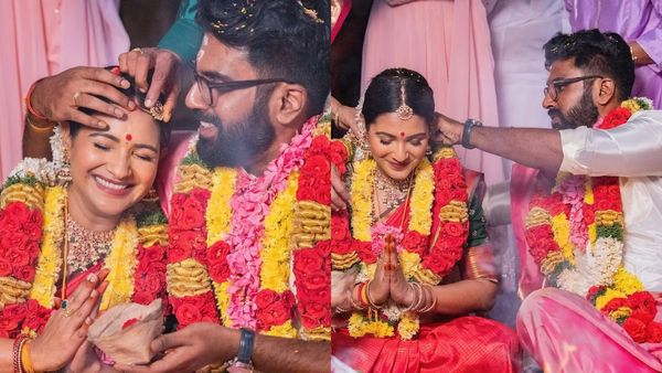 வீட்ல விசேஷங்க.. மணக்கோலத்தில் கணவரோடு மகிழ்ச்சி செய்தி பகிர்ந்த சரண்யா.. குவியும் வாழ்த்து 