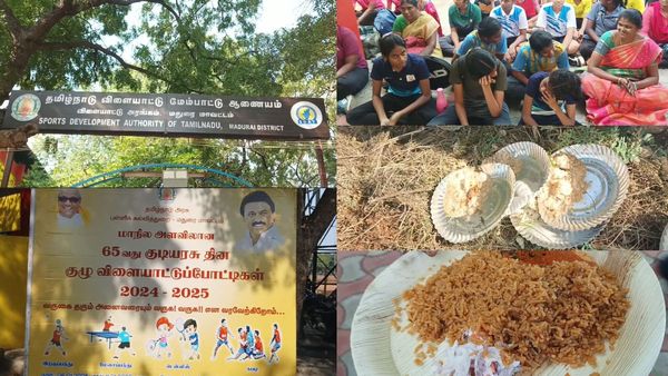 என்னங்க சாப்பாடு இது.. வாயிலயே வைக்க முடியல! மதுரையில் குமுறிய வீரர்கள்! கதவு இல்லாமல் கழிப்பறை வேற!