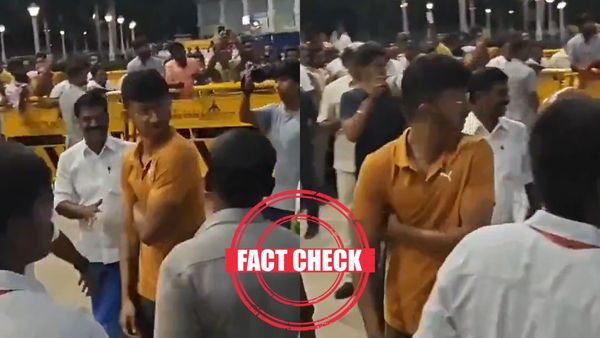 Fact Check: மதுரை ஏர்போர்ட்டில் இன்பநிதிக்கு மட்டும் பிடிஆர் வரவேற்பு அளித்ததாக பரவும் போலி வீடியோ!