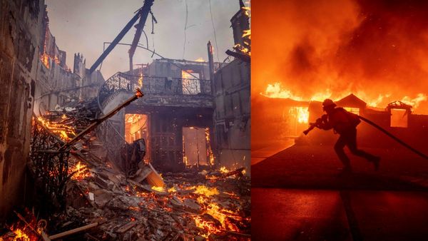 லாஸ் ஏஞ்சல்ஸ் காட்டுத்தீ.. கட்டுப்படுத்த போராடும் தீயணைப்பு வீரர்கள்.. அபாயத்தில் ஆஸ்கர் அரங்கம்!