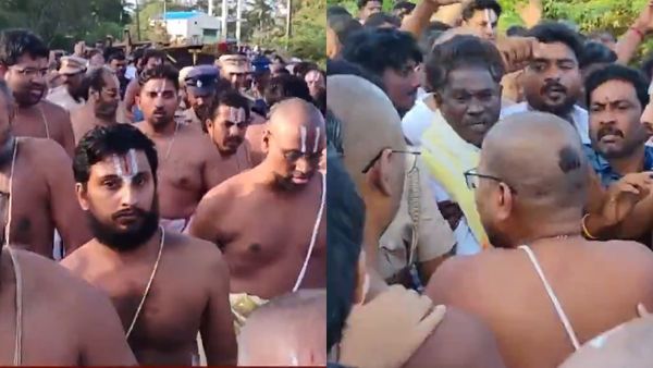 வடகலை - தென்கலை பஞ்சாயத்து! ஆளை விடுங்க என சாமியை வீதி உலா அழைத்து சென்ற மக்கள்