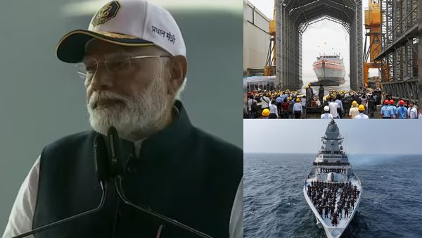 மிரளும் எதிரிகள்.. ஐஎன்எஸ் நீலகிரி உள்பட 3 போர்க்கப்பல்களை அர்ப்பணித்த மோடி.. என்ன ஸ்பெஷல்?