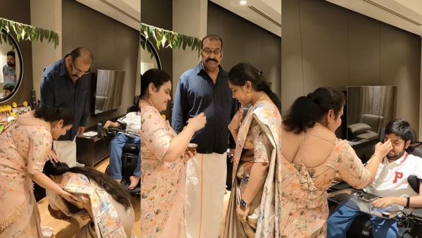 நெப்போலியன் வீட்டில் கொண்டாட்டம்.. மருமகள் கொடுத்த சர்ப்ரைஸ்.. மகன் வெளியிட்ட வீடியோ 