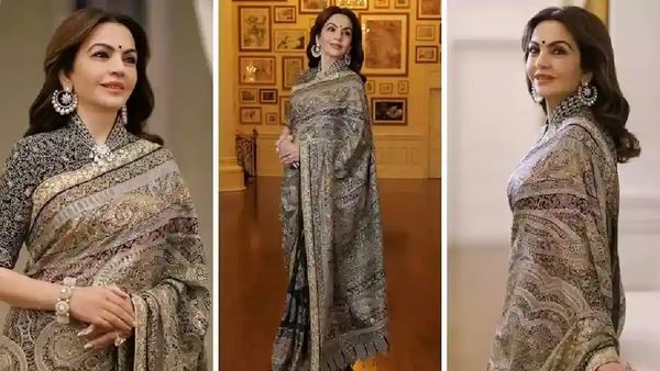 நீடா அம்பானி அணிந்திருந்த தங்க சேலையை உருவாக்க 1,900 மணி நேரமாச்சா? வாயை பிளக்க வைத்த 