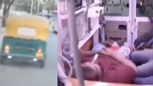 ஆம்புலன்ஸில் உயிருக்கு போராடிய நபர்.. விழிவிடாமல் குறுக்கே சென்ற ஆட்டோ டிரைவர்.. பெங்களூரில் ஷாக்