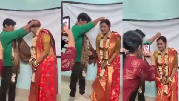 நெற்றியில் 3 முத்தம்.. வகுப்பறையில் டீச்சருக்கு பொட்டு வைத்து திருமணம் செய்த மாணவர்.. காரணம் பாருங்க