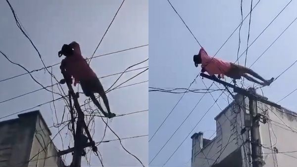 அவன் பயத்துக்கே பயம் காட்றவன்..’கட்டிங்’ கேட்டு கரண்ட் கம்பத்தில் தியானம்! எல்லாம் ’வீரன்’ எஃபெக்ட்!