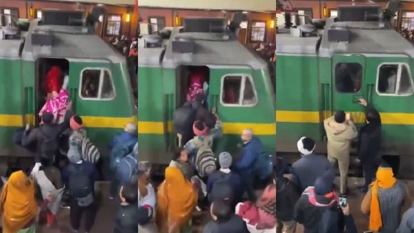 கும்பமேளா கூட்டத்தால்.. ரயில் இன்ஜின் பெட்டிக்குள் ஏறி இடம்பிடித்த பயணிகள்! வீடியோவை பாருங்க