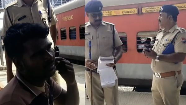 சங்ங்ங்கட்டமா போயிருச்சு.. ஓடும் ரயிலில் பல்லு, வயிறு! ராணிப்பேட்டை அரக்கோணம் ஸ்டேஷனில் யாருங்க இவரு