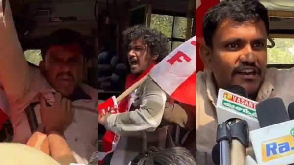 மும்மொழி கொள்கை கருத்துக்கு எதிர்ப்பு.. டெல்லியில் தர்மேந்திர பிரதான் அலுவலகம் முற்றுகை