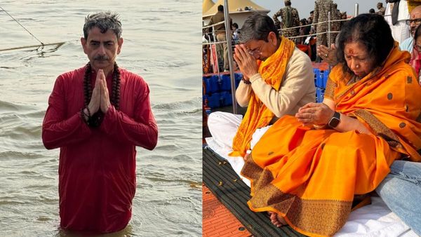 மகா கும்பமேளாவில் புனித நீராடிய தமிழக ஆளுநர் ஆர்.என்.ரவி! பிரம்மாண்டமான சனாதன தர்ம விழா என உருக்கம்!