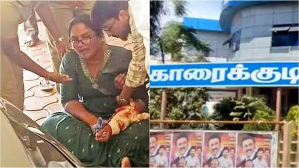 காரைக்குடி மாநகராட்சி ஆபீஸில் பெண் ஊழியர் ஆவேசம்.. கையில் என்ன அது.. அதிர்ந்த ஊழியர்கள்