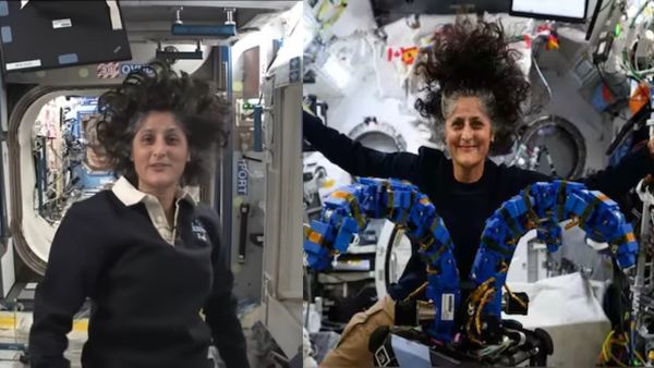 செம சுருட்டை! சால்ட் அண்ட் பெப்பர்! விண்வெளியில் சுனிதா வில்லியம்ஸ் தலைமுடியை பறக்கவிடுவது ஏன்?