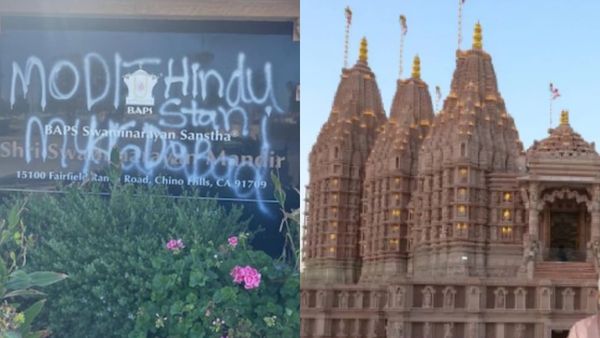 மோடியின் இந்தியா ஒழிக.. அமெரிக்காவில் இந்து கோவில் அவமதிப்பு.. ஸ்பிரேயில் எழுதிய சர்ச்சை வாசகம்