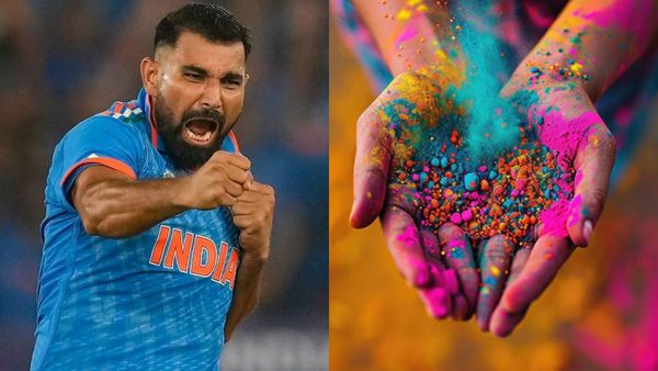 ஹோலி கொண்டாடிய முகமது ஷமி மகள்.. 