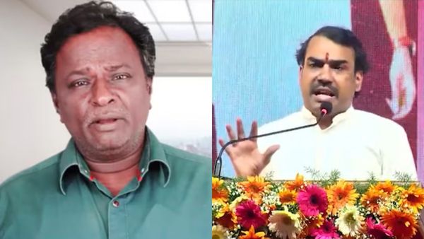 பேசுவதற்கு வேற ஆளே கிடைக்கலையா? திமுக மேடையில் ரங்கராஜ் பாண்டே எதற்கு? கேட்கிறார் ப்ளூ சட்டை மாறன்!