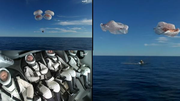 வா வா எங்கள் தேவதையே! பூமிக்கு வந்த சுனிதா வில்லியம்ஸ்..கருவை போல சுமந்து வந்த டிராகன்! சாதித்த நாசா