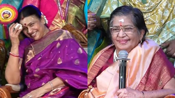 பி. சுசீலா பேச பேச.. விழுந்து விழுந்து சிரித்த துர்கா.. சுசீலா 